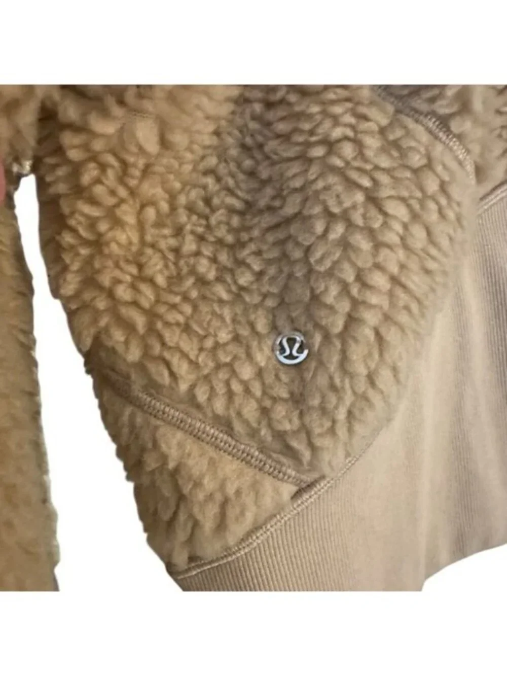 Lululemon Athletica | Tan Sherpa Oversized Scuba Hoodie Size M/L